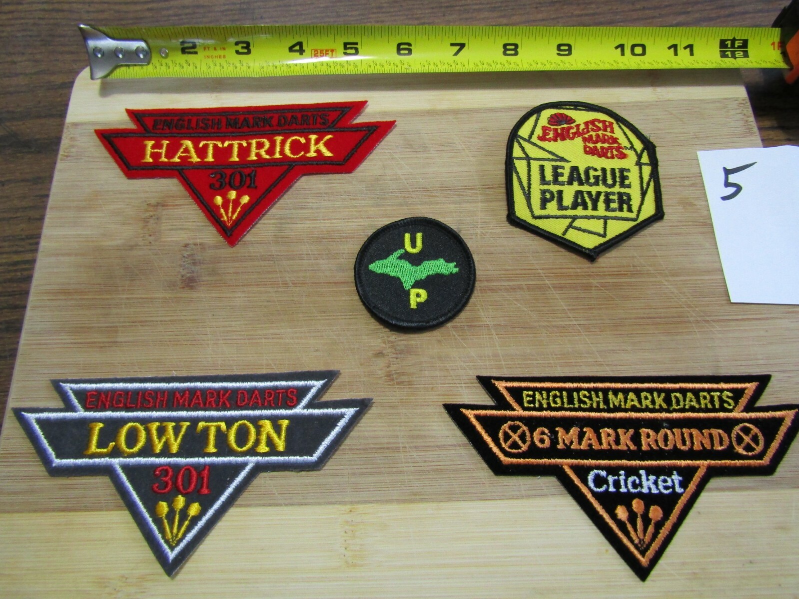 English Mark Darts iron on patches  lot