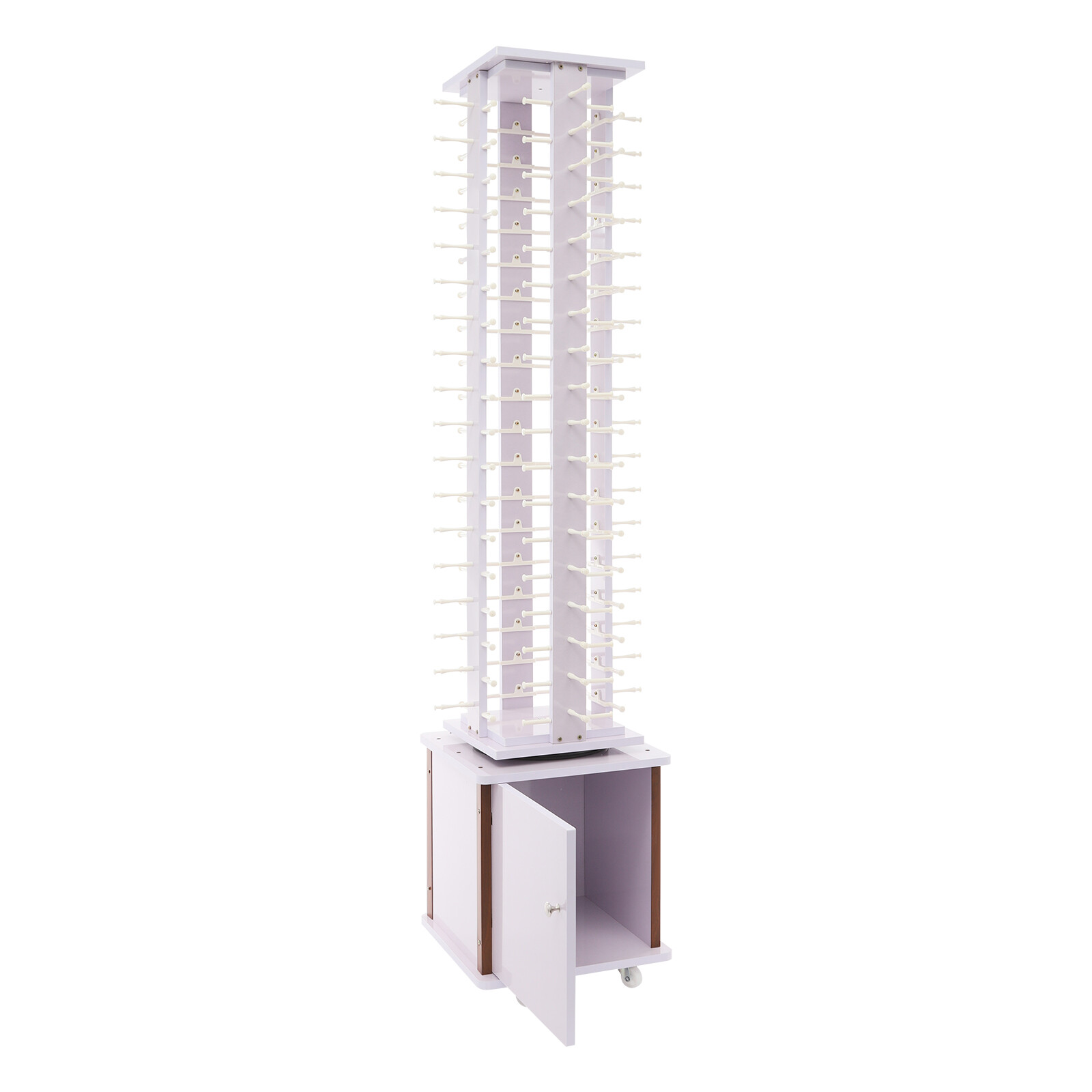 72-Pair Eyeglass Display Rack Floor-standing Rotating Glasses Storage Stand
