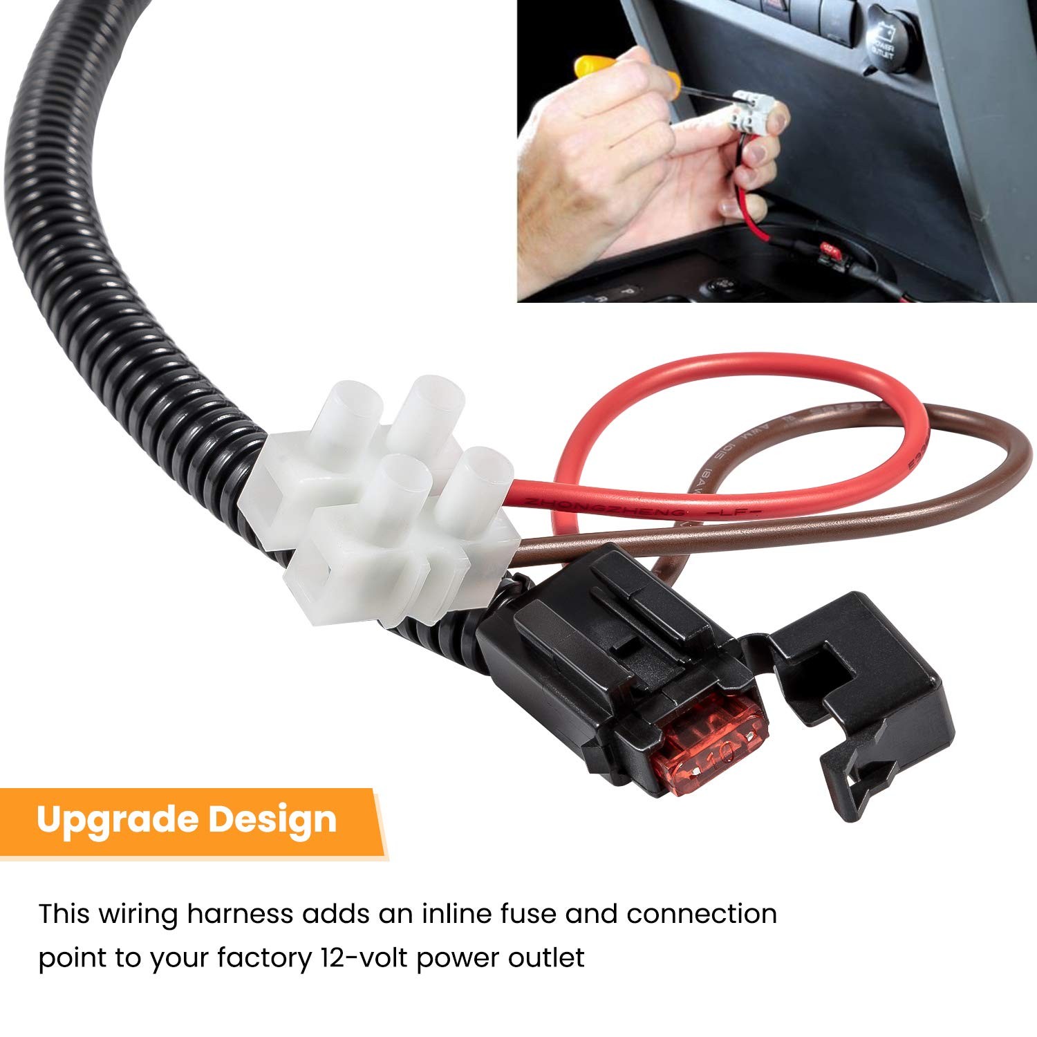 12 Volt Power Adapter for 2018-2020 2021 2022 2023 2024 2025 Jeep Wrangler JL...