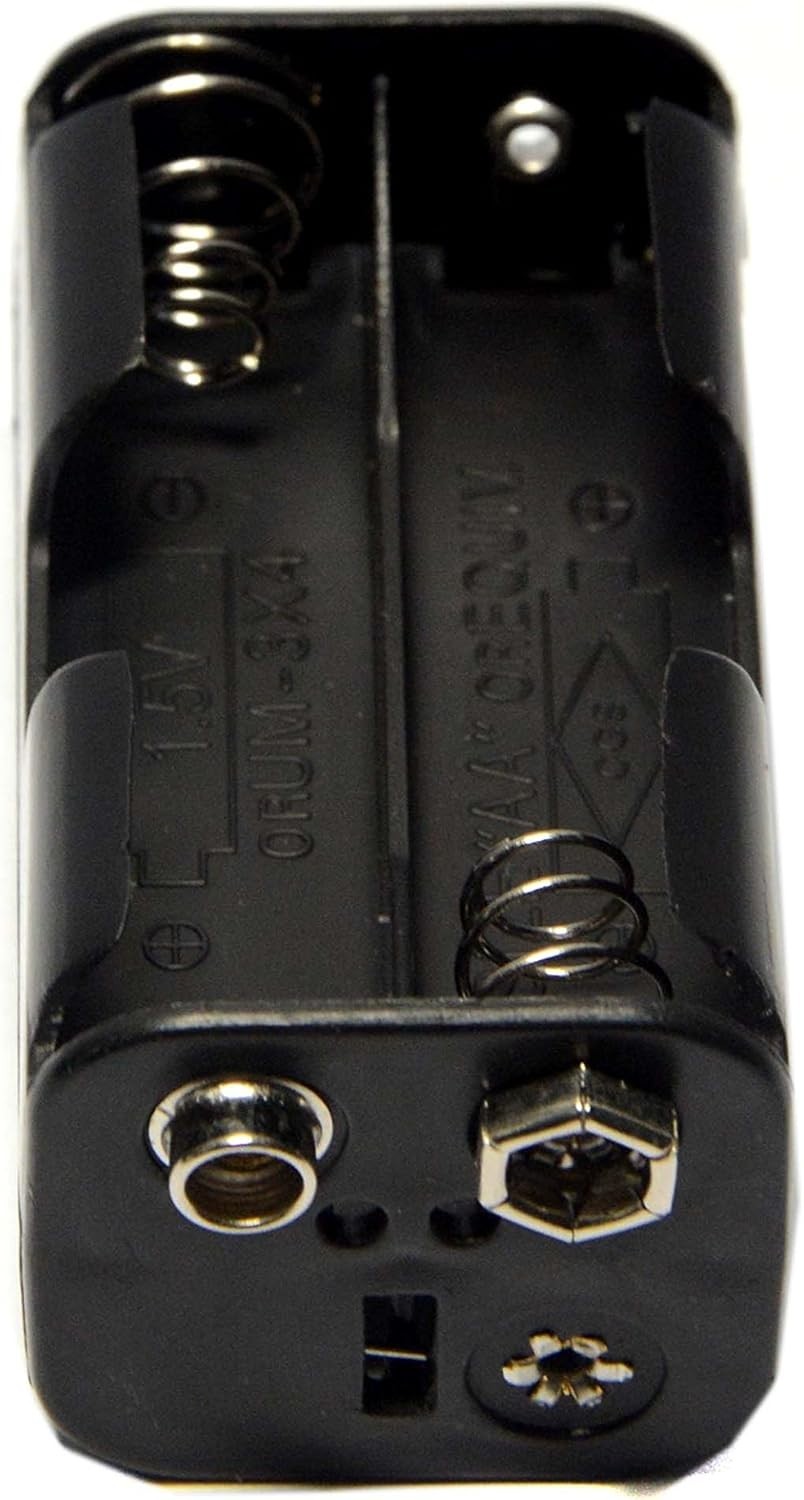 Efficient Battery Organization: 4 AA Battery Holder with 9V Connector (3 Units)