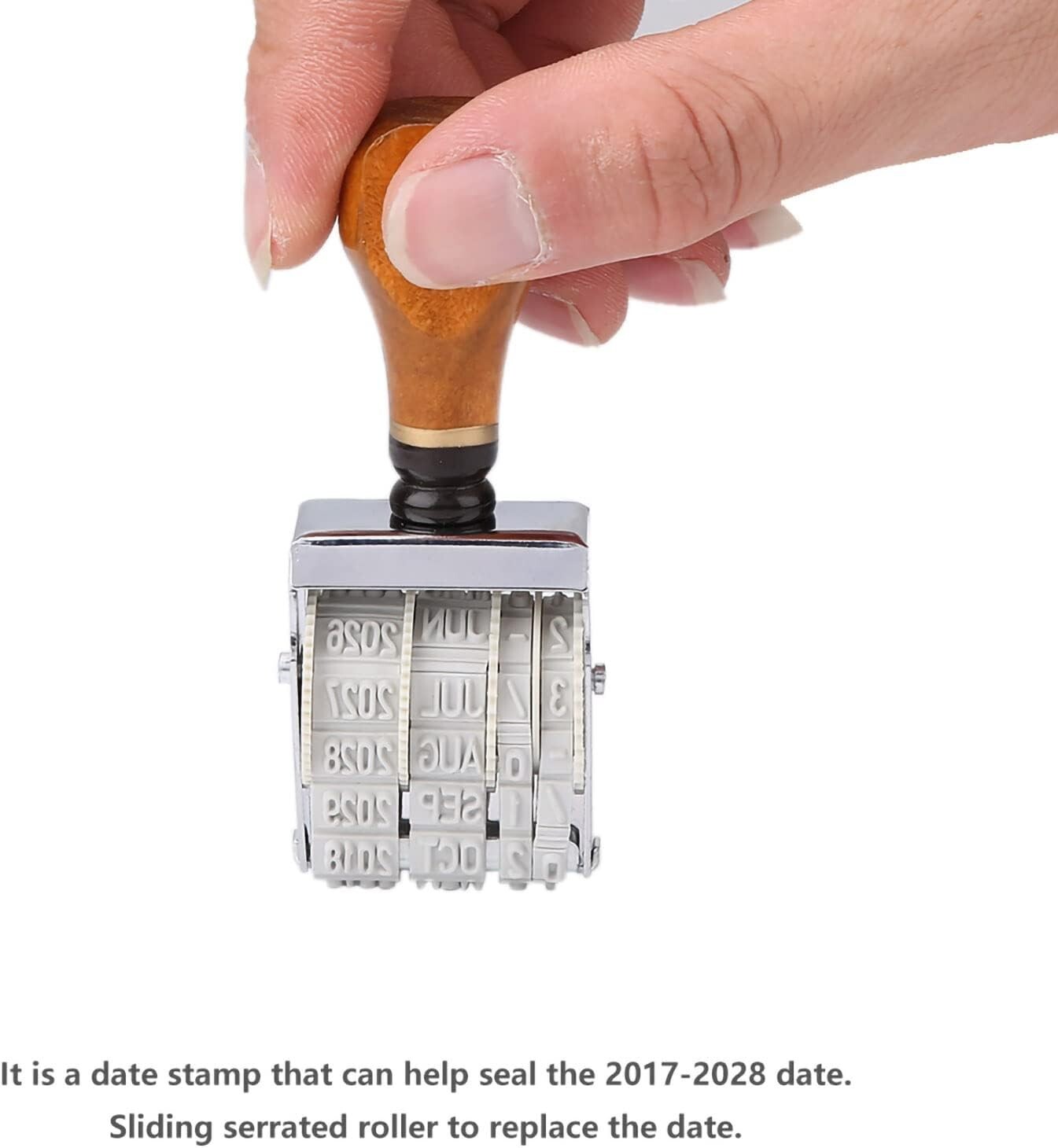 Retro Roller Date Stamper Inking Day Month Year for Eggs DIY Craft Card Making