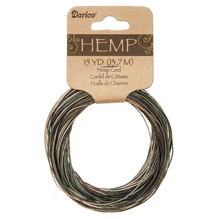 Hemp Cord - 10lb weight - Variegated Camouflage - 15 yards