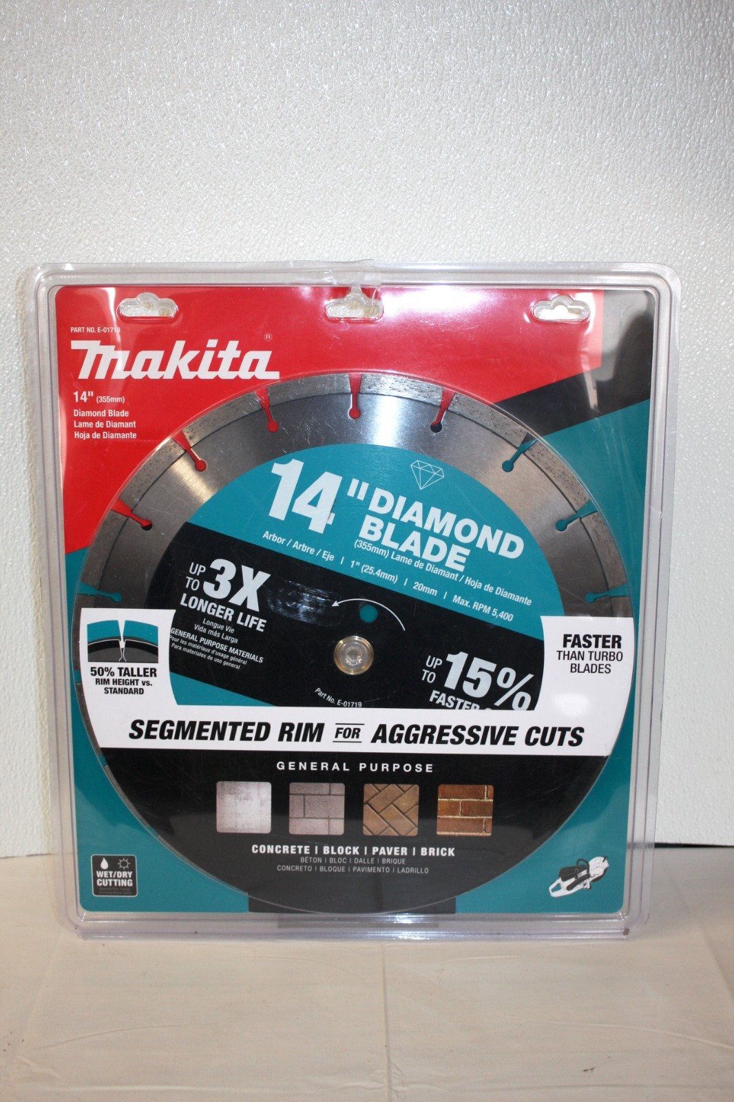 Makita E-01719 14 in. Diamond Blade, Segmented, General Purpose NEW'