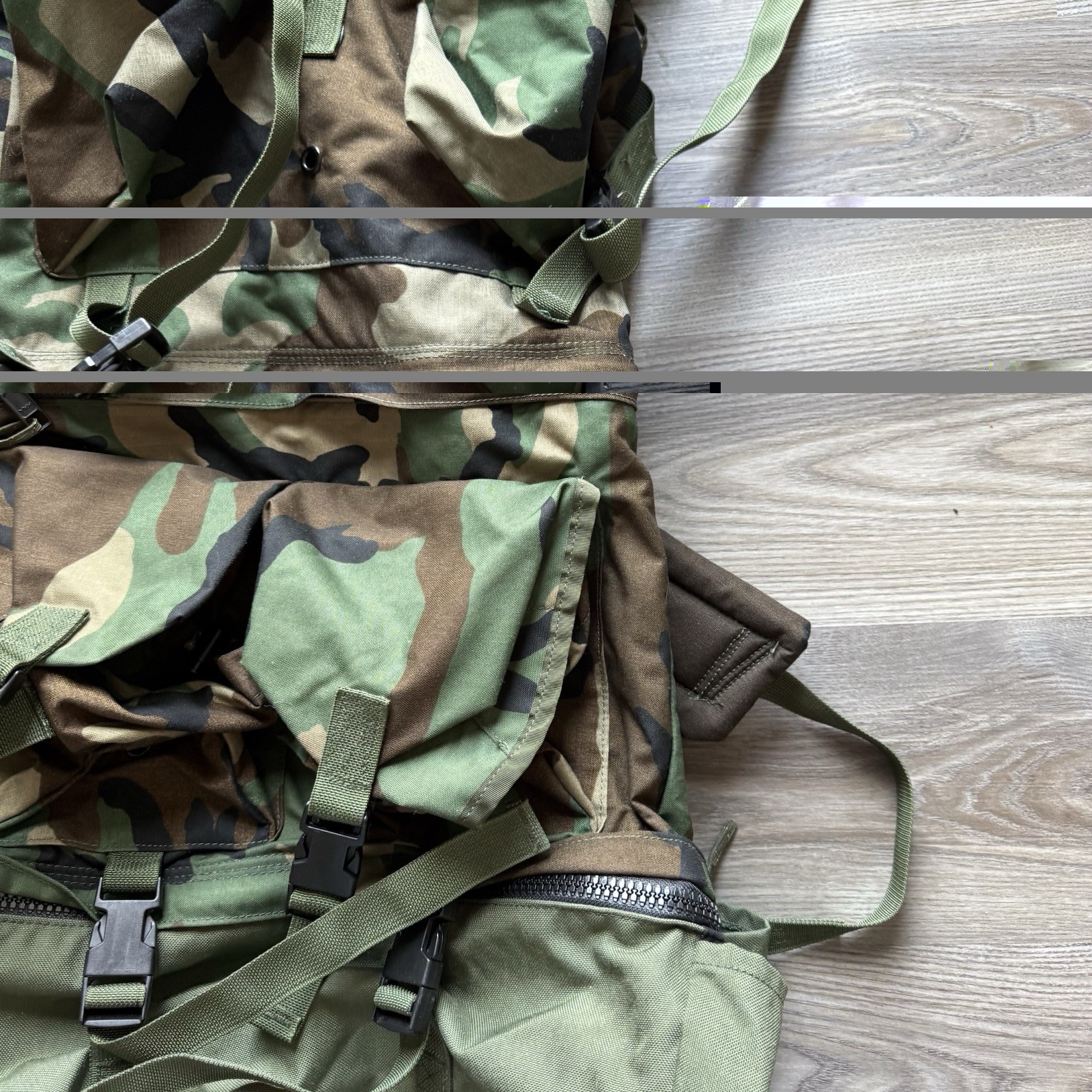 Military Issue Rucksack 8465-01-393-5183 USGI Bag, Equipment Woodland Camouflage