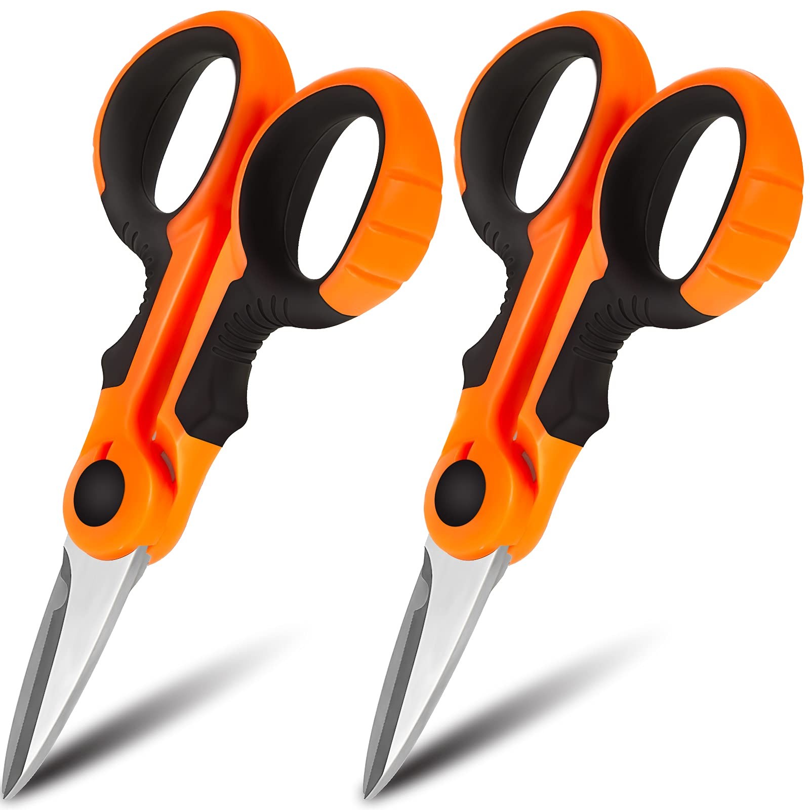 2 Pcs 5.7" Fishing Scissors Braided Line Cutters Fishing Heavy Duty 3cr13 Non...