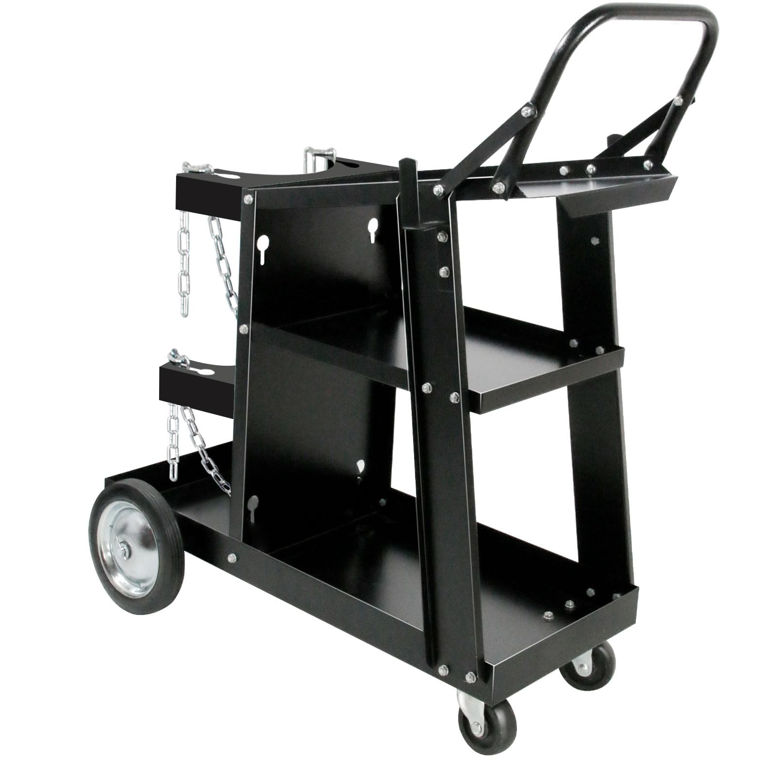Welding Cart Heavy Duty Welder Cart for MIG/TIG Welder and Plasma Cutter, 3-T...