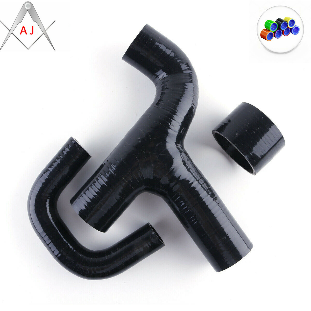Black For Subaru Impreza WRX GC8 EJ20 Vers 3-6 96-00 Silicone Intercooler Hoses