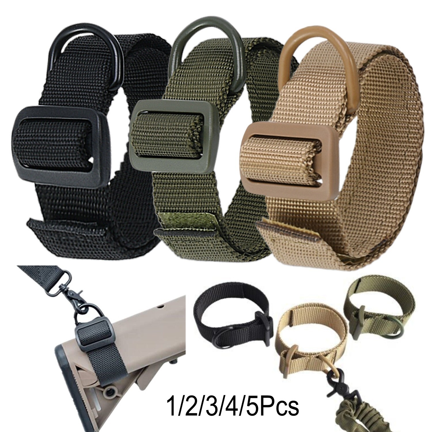 Tactical Stock Sling Adapter with D Ring Heavy Duty for Rifle Shotgun Buttstock