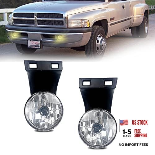 Fog lights Compatible with [1994-2002 Dodge RAM 1500 2500 3500] Pair