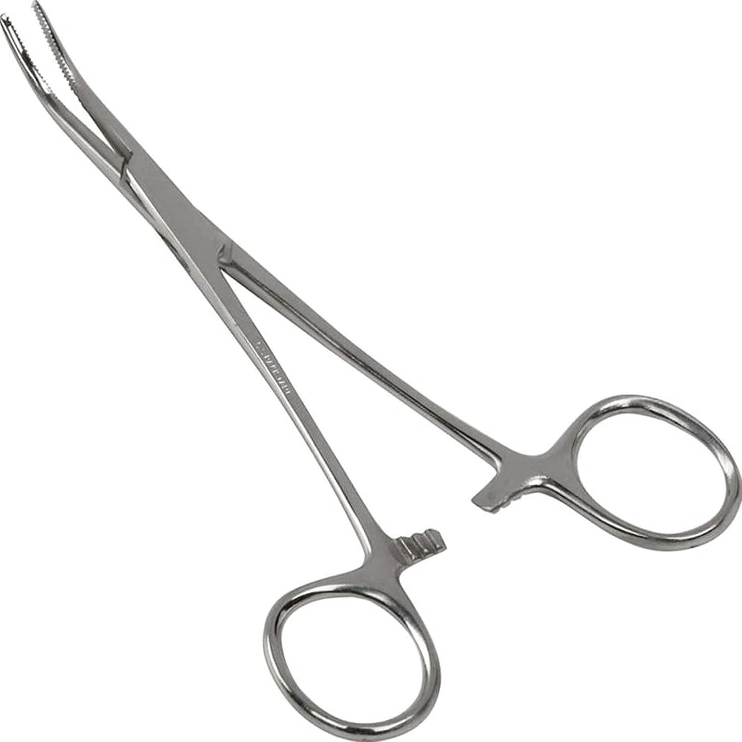 Precision Kelly Hemostat Forceps Locking Clamp, Silver, 5.5 Inches