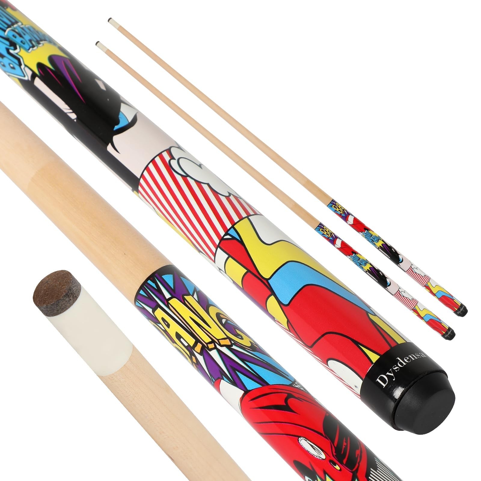 Kids Short Pool Cue Set of 2, Canadian Maple Wood, 4 Sizes (36/42/48/52 Inch)...