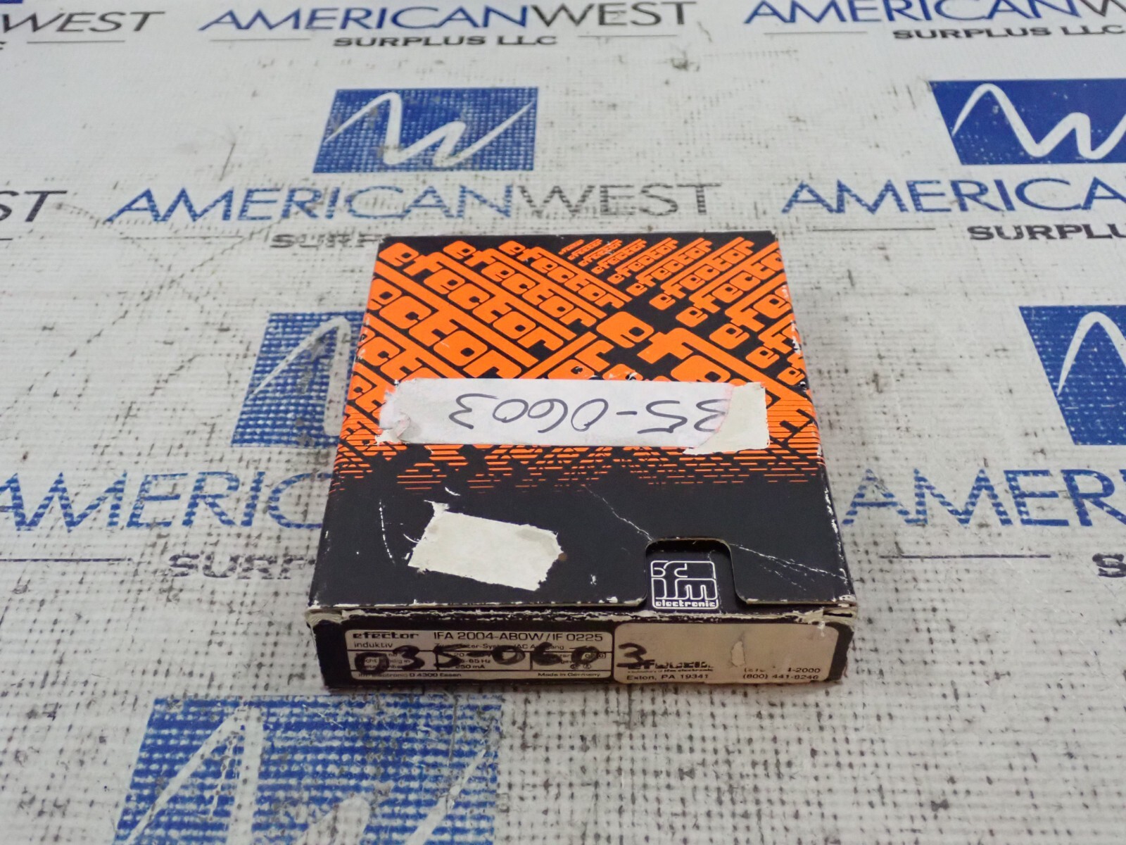 IFM Efector IFA 2004-ABOW/IF0225 Inductive Sensor