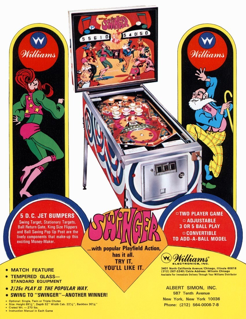 1972 Williams Swinger Pinball Machine Maintenance Tune Up Kit