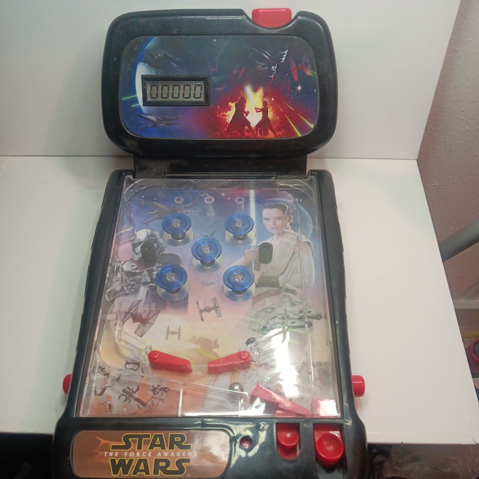 Star Wars 2009 the Force Awakens Tabletop Pinball Machine with Lights and Sounds