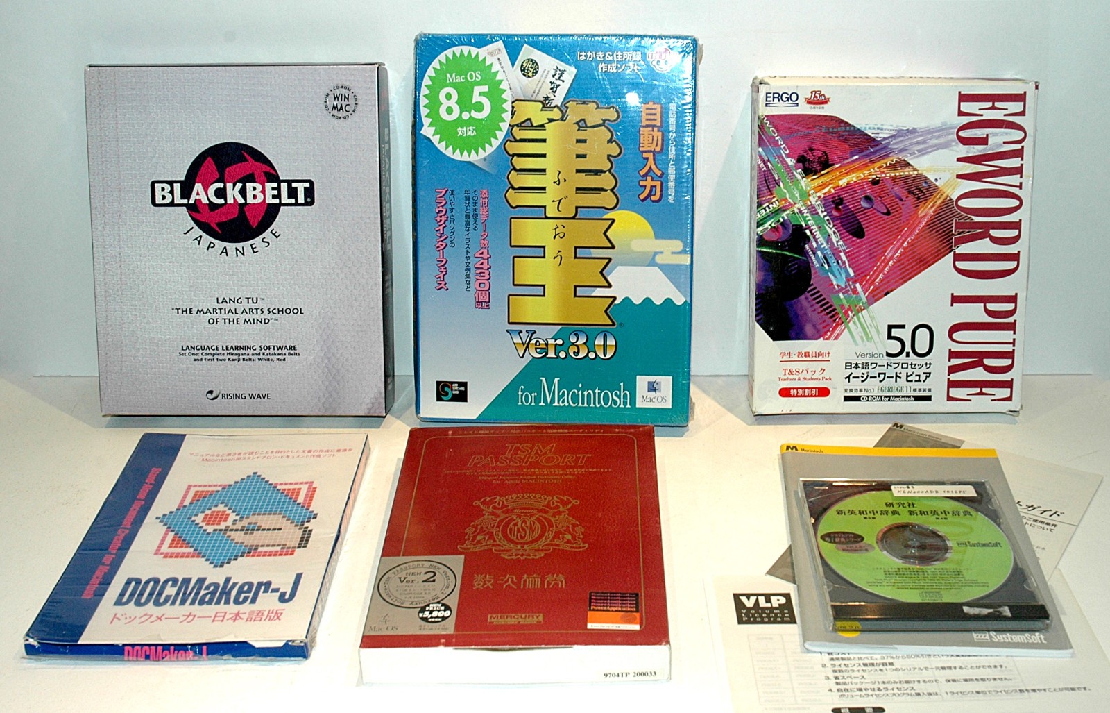 VINTAGE APPLE MACINTOSH SOFTWARE BLOWOUT:  LOT of Japanese Language & Word Proc.