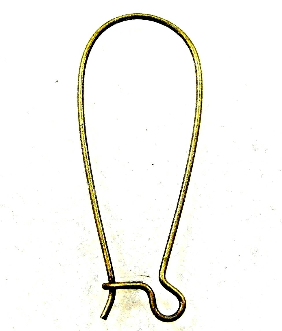 20Pcs. Antique Bronze Kidney Earwires 33mm Earring Hooks Tibetan Findings EK05
