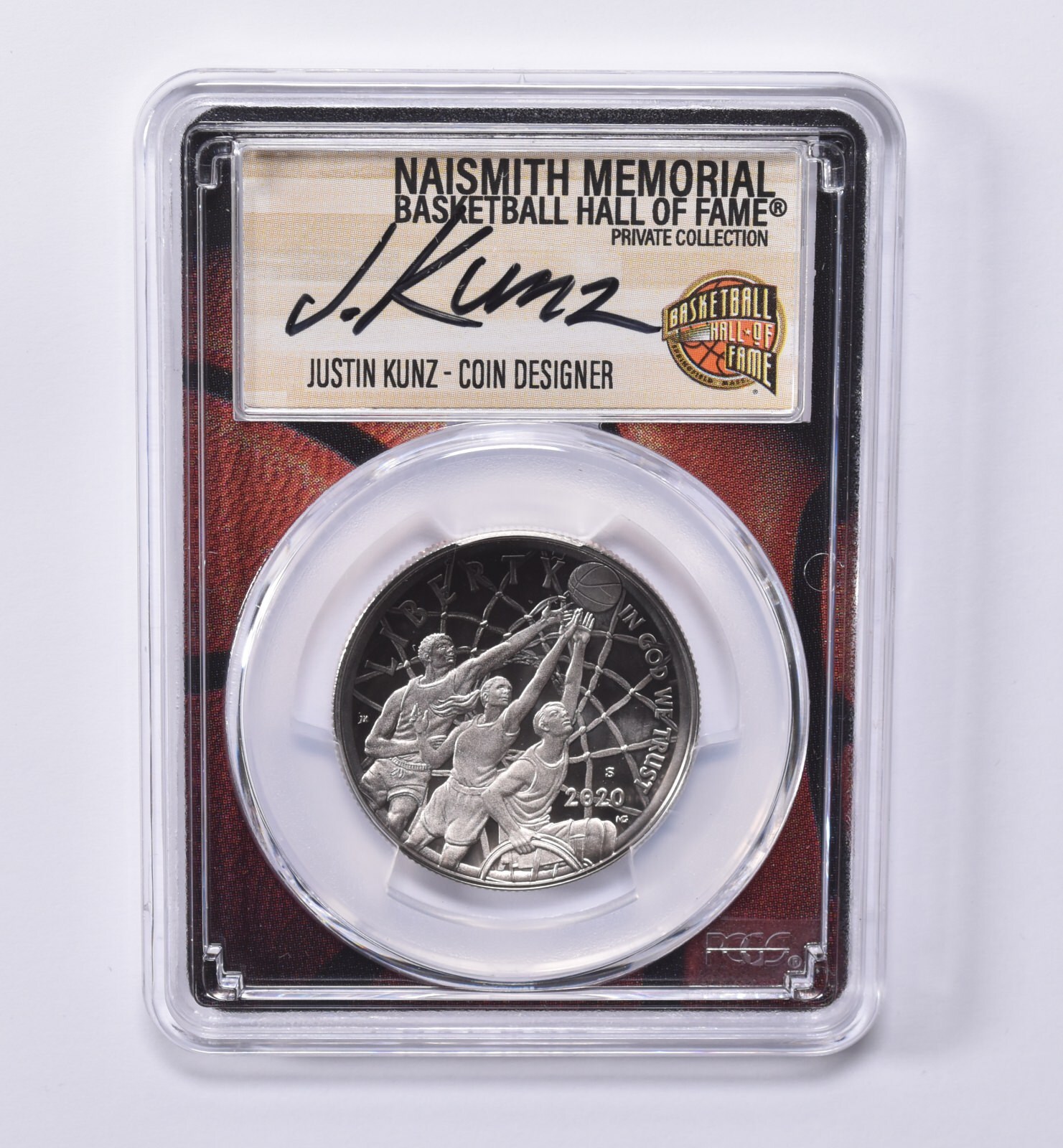 PR70 2020-S JUSTIN KUNZ Basketball HOF Commemorative HALF Dollar PCGS