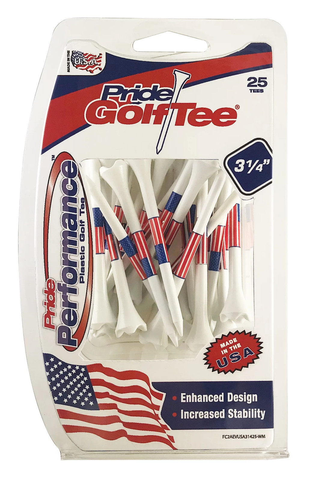Pride Performance Flag Plastic Golf Tees – Low-Resistance Head, 3.25" Durable Pl
