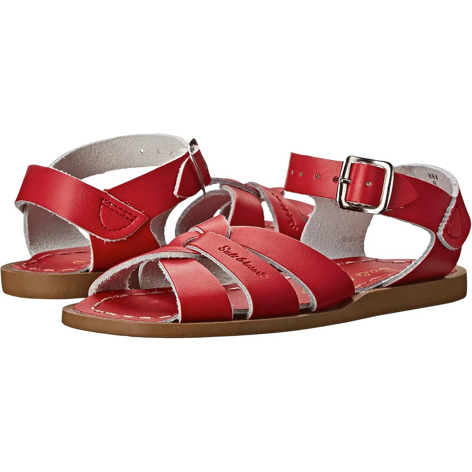 Salt Water Sandals Hoy Shoes The Original Red Leather Kids Size 6 Toddler NEW