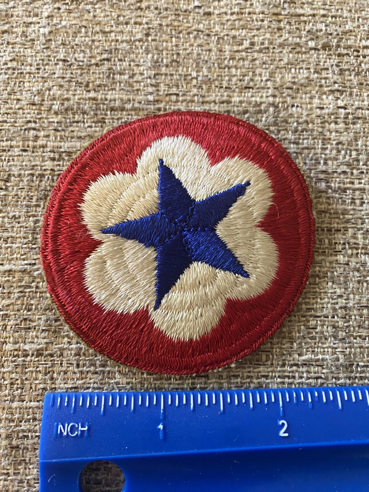 US Army Service Forces Patch Blue Star Variation WWII INV4024