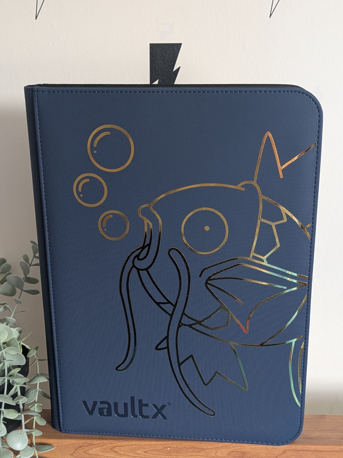 Vault X - 9 Pocket eXo-Tec Zip Binder Folder - Blue Pokemon Magikarp