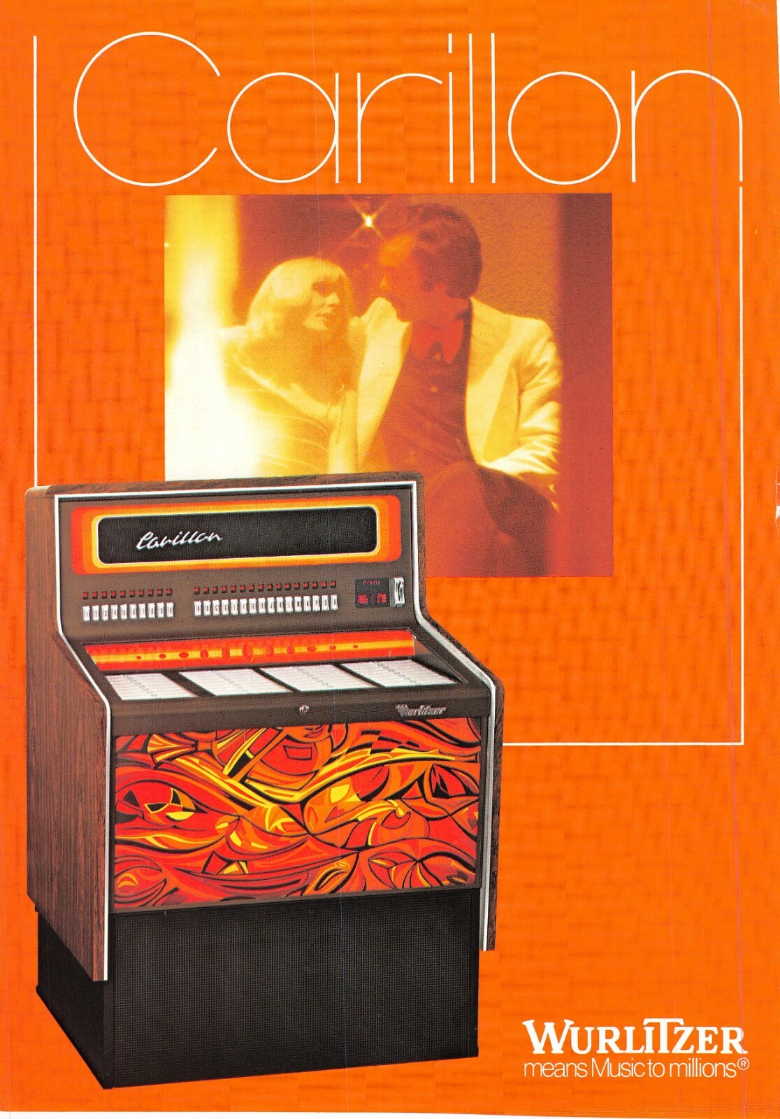 Wurlitzer Carillon Jukebox Advertisement Flyer 1970s 021219AME