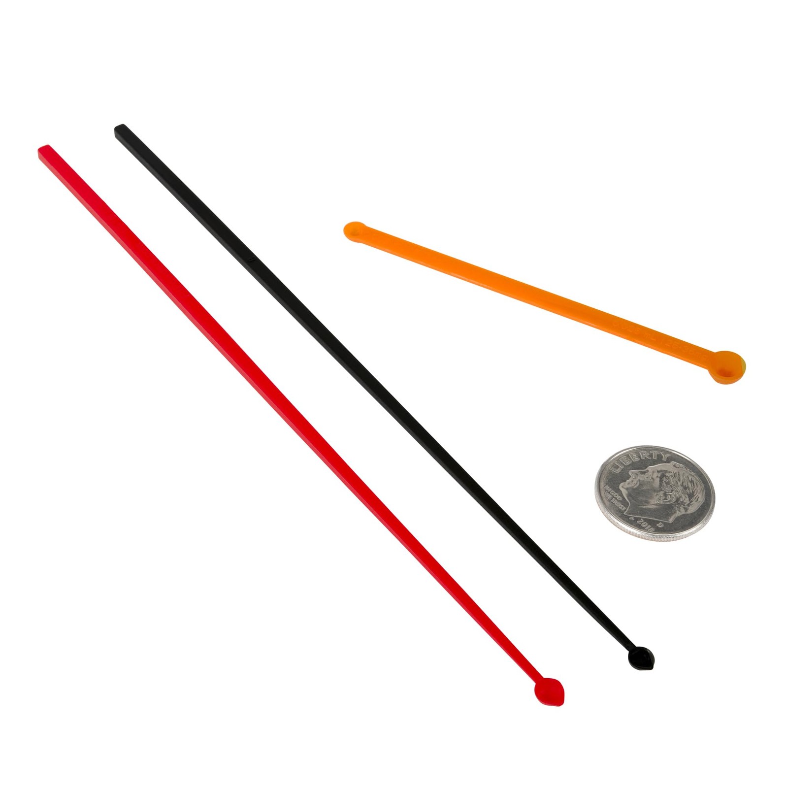 Mg Measuring Spoons for Powder, 15 Pack - 5 of Each Size, Orange, Red, Black