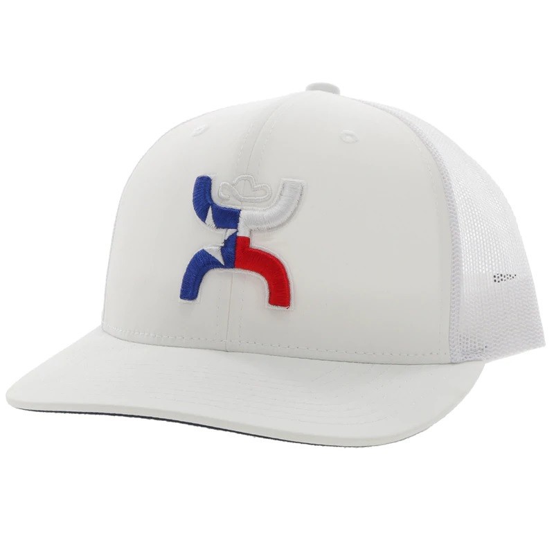 Hooey Texican Texas Flag White - Hats Cap - 2220T-Wh