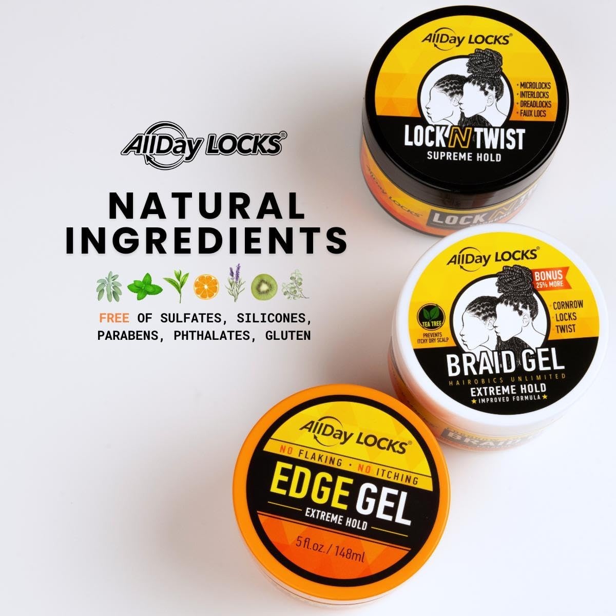 Allday Locks Braid Gel Extreme Hold 64oz