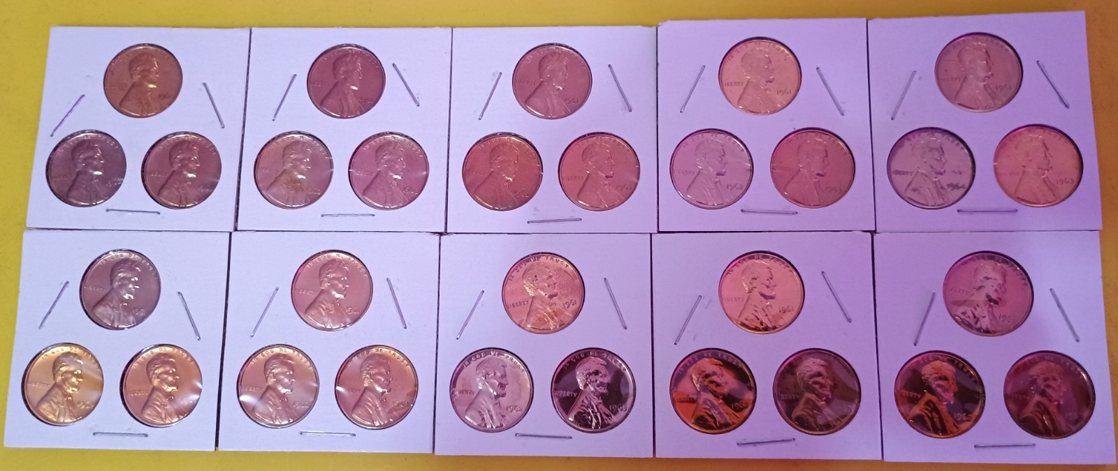 1961, 1962 & 1963 P Lincoln Pennies Brilliant Gem Proof Beauties! OMG Shiny!