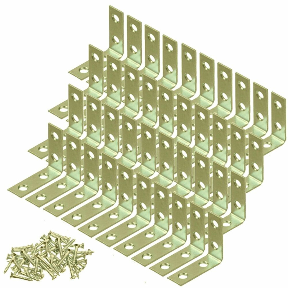 20 Pcs 2" inch "L" Steel Corner Braces w/ Screws Pack LOT Right Angle Bracket