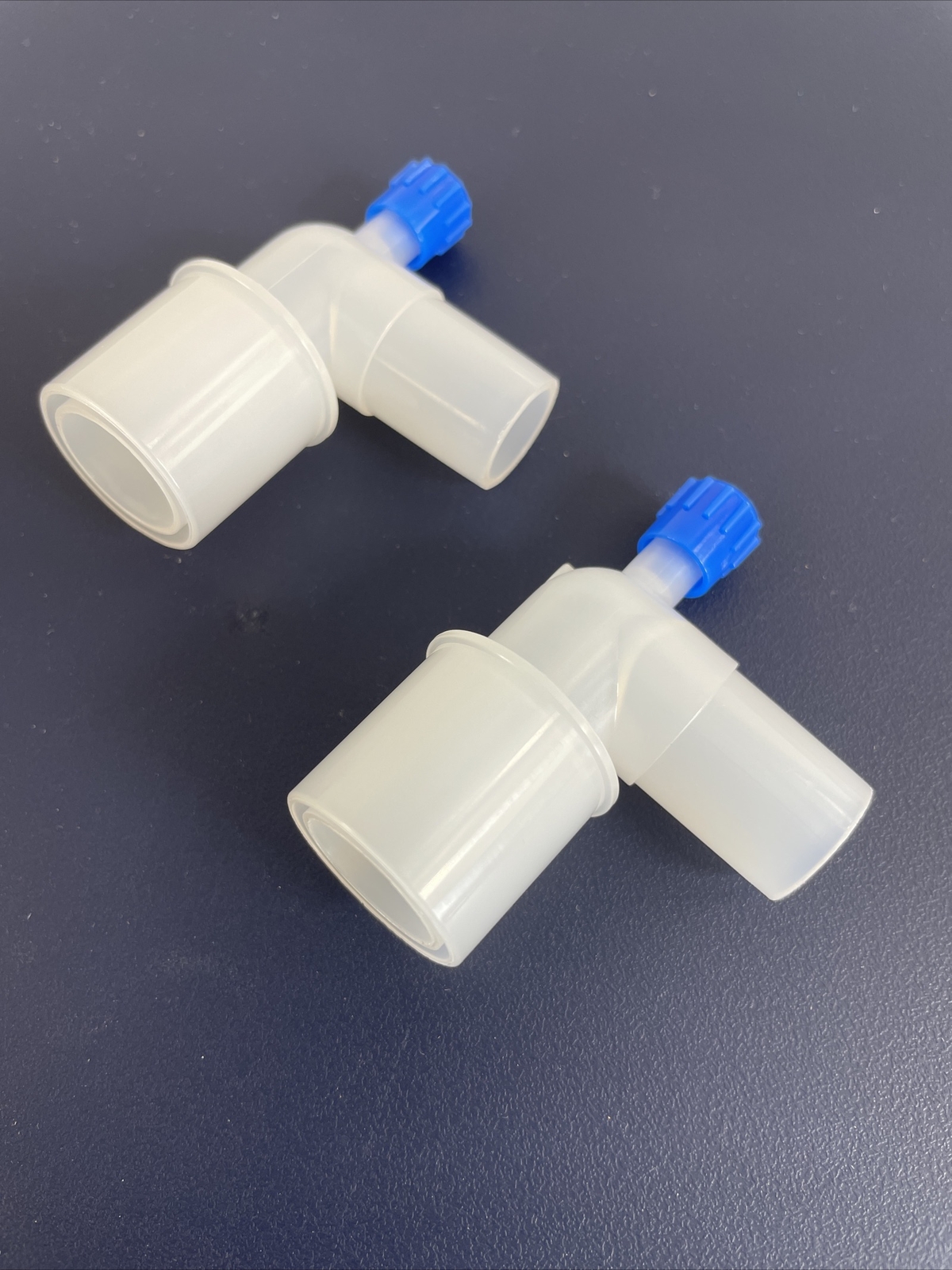 90 Deg Elbow Tubing Connector for Anesthesia, CPAP Tube 22mm OD, 15mm OD w/ Port