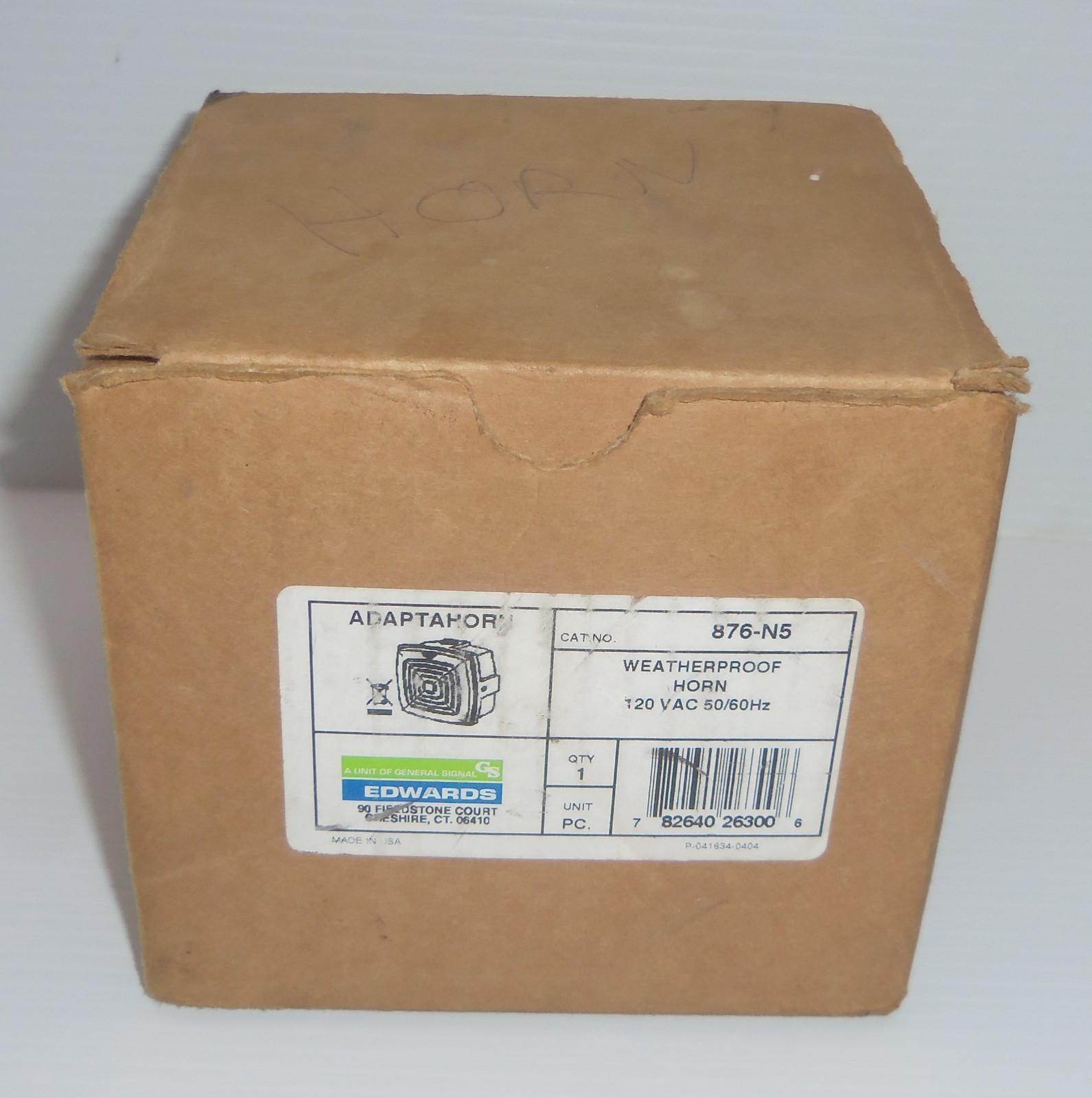 NOS Edwards Weatherproof 120V Adaptahorn - No. 876--N5