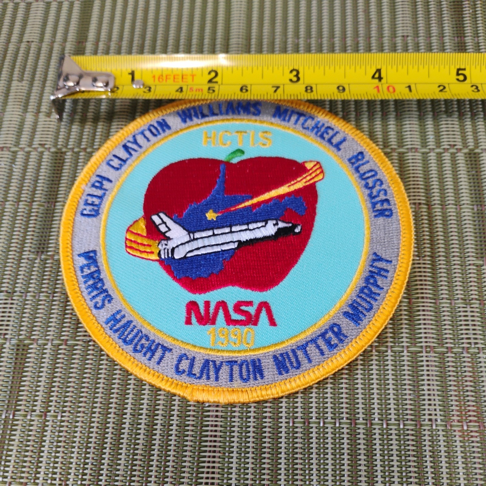 NASA 1990 HCTIS Embroidered Patch 4" Iron on.