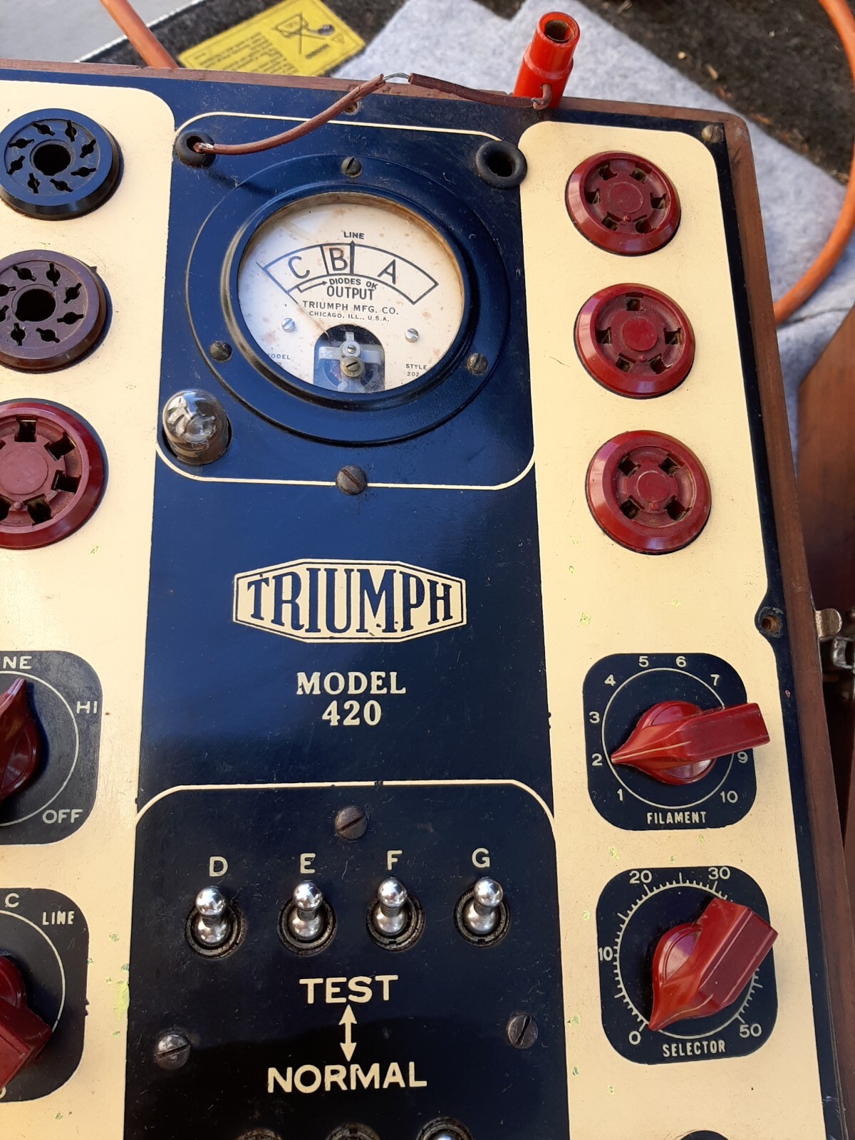 Vintage Tube Tester Triumph Rare Not Tested