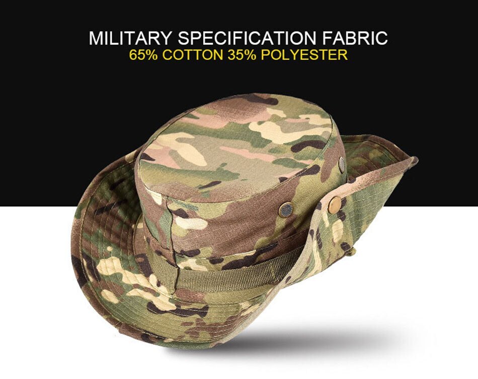Boonie Bucket Hats Outdoor Fishing Hunting Wide Brim Mesh Camo Safari Sun Cap