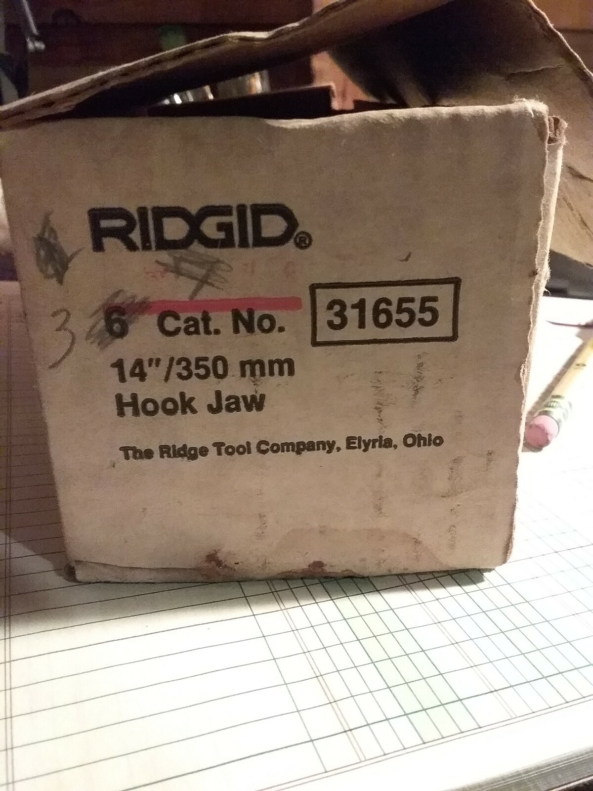 Ridgid 31655 OEM Replacement 14" Hook Jaw NEW