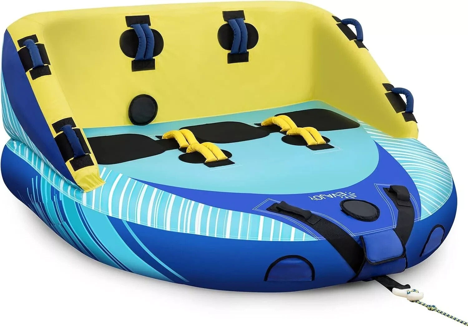 EVAJOY 3 Person Towable Tube for Boating, Inflatable Towable Tubes f