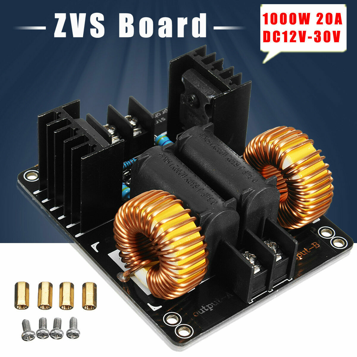 1000W 20A ZVS Low Voltage Induction Board Heating Module Flyback Driver Heater