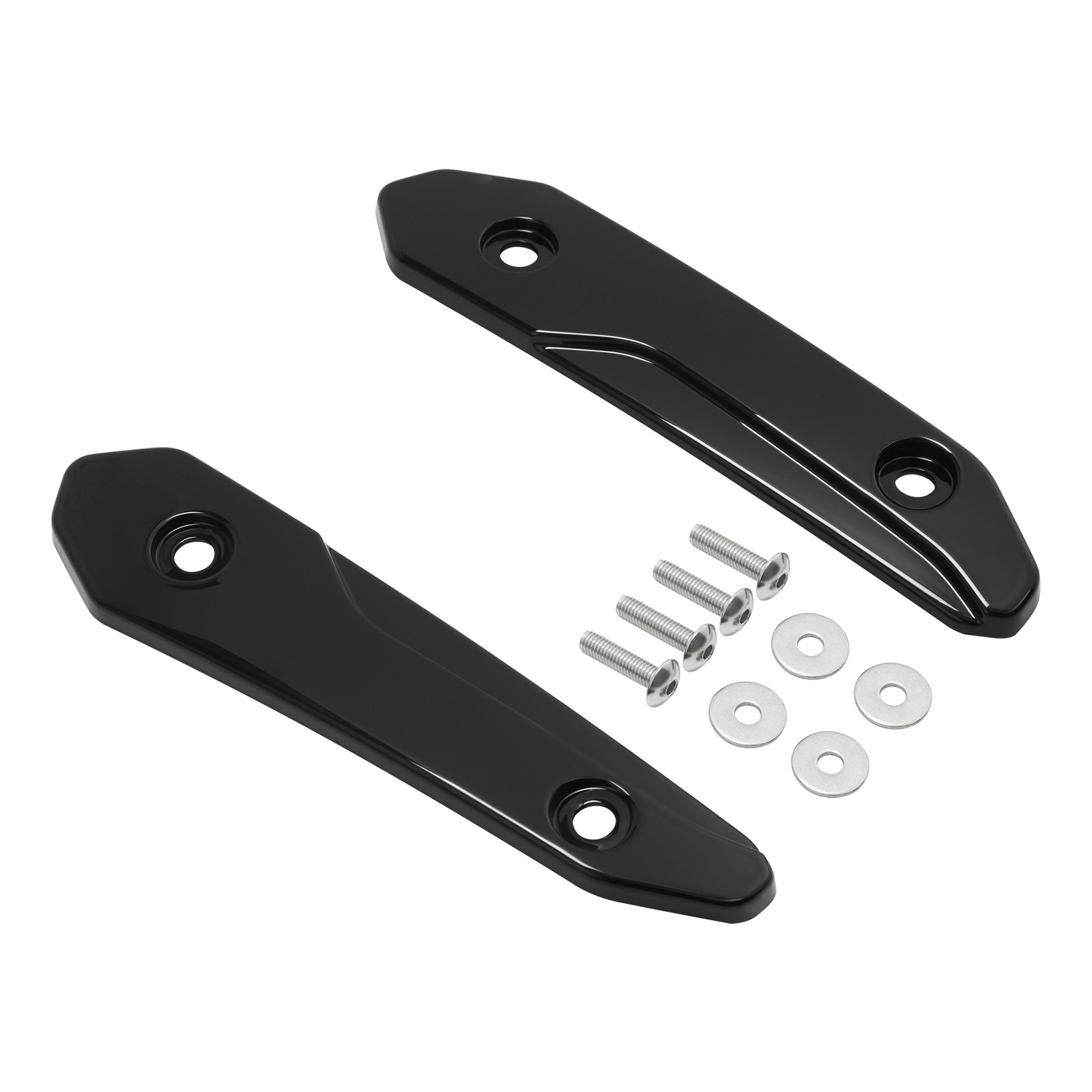 Black Split Windscreen Windshield Side Trim Fit For Harley CVO Road Glide 23-25