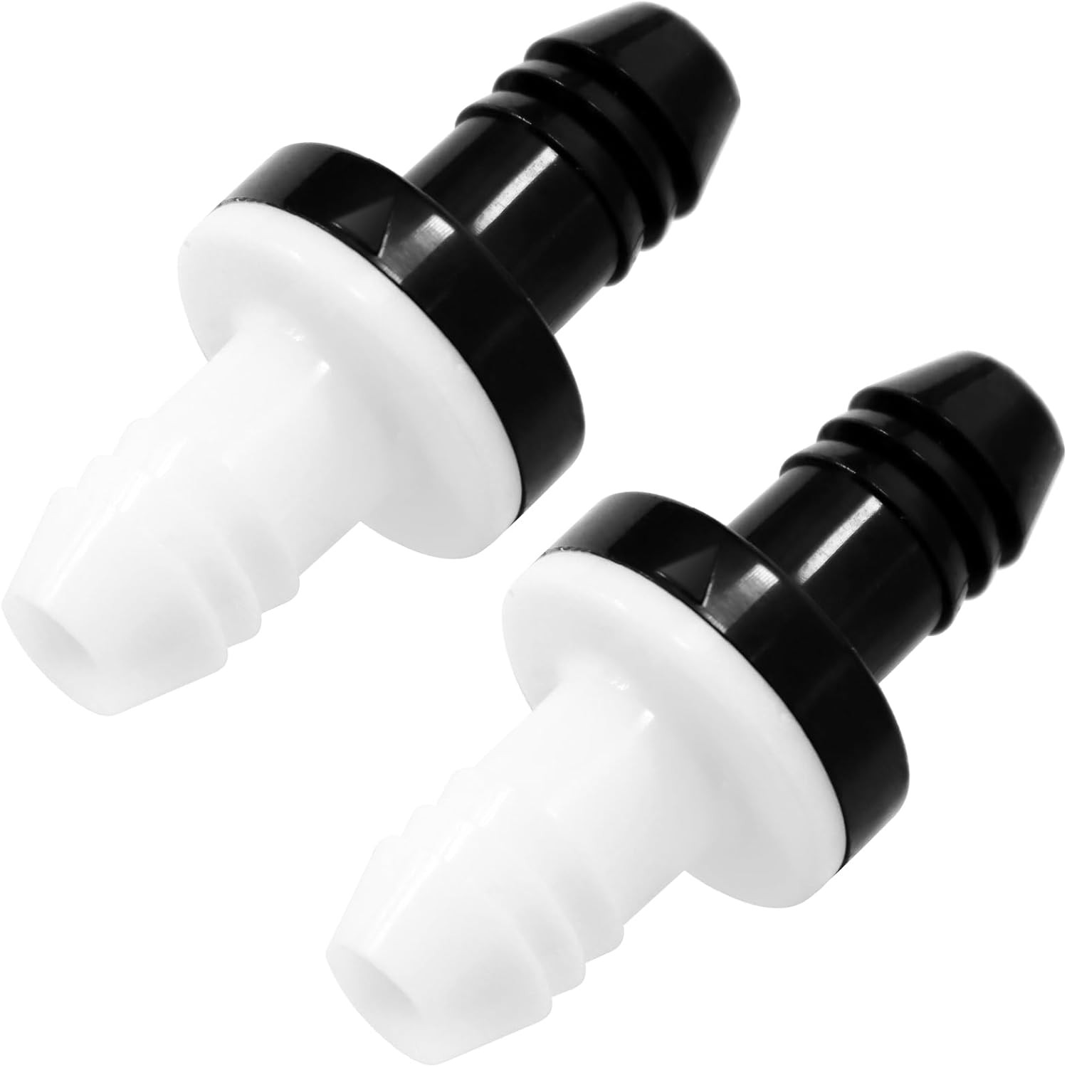 2 Pcs One Way Valve, 3/8 Inch 10Mm ABS Inline Check Valve for Fuel Water Gas Air