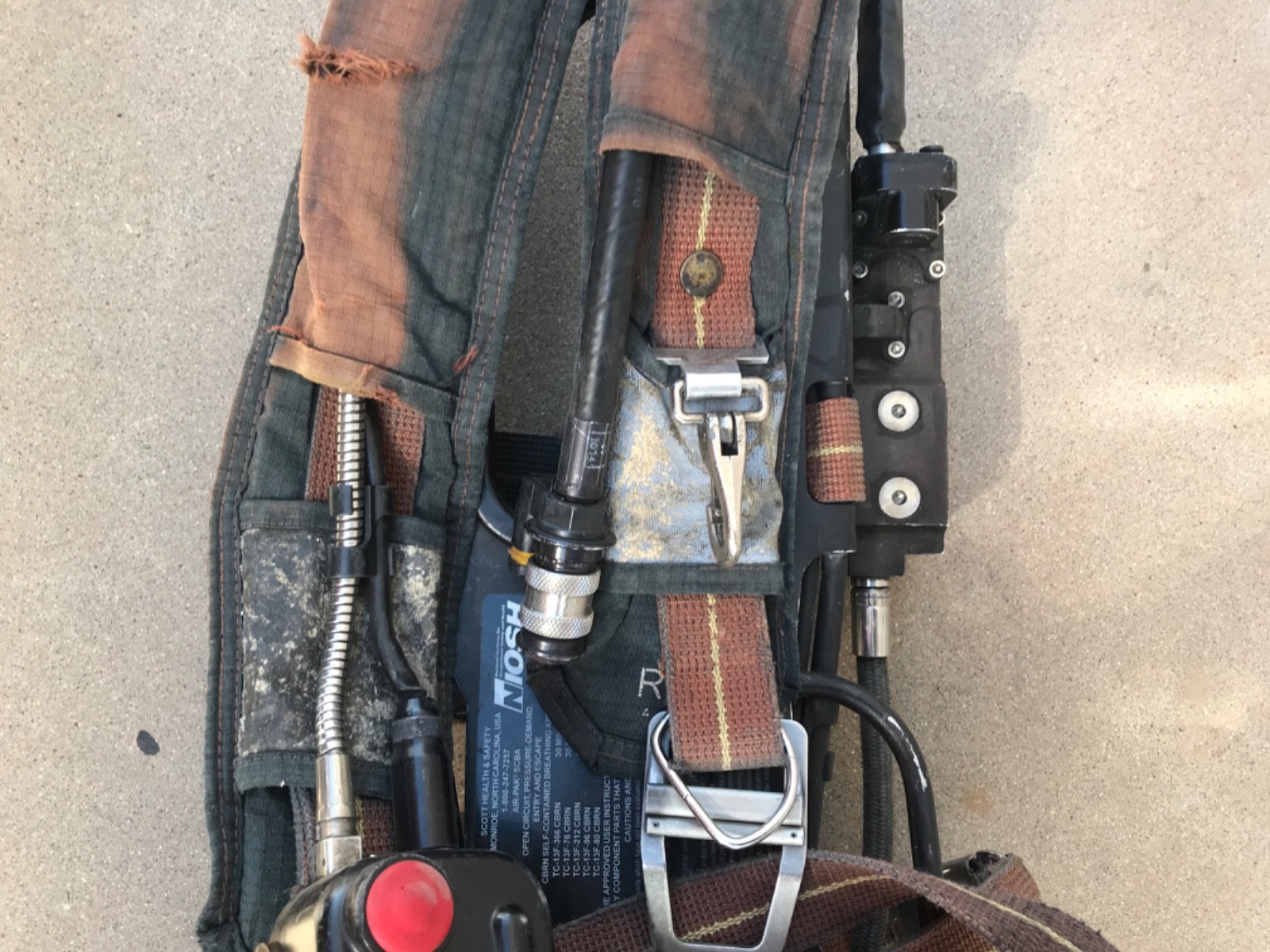 Scott 4.5 AP75 SCBA Air Pak PACK w/ Regulator HUD Untested #3