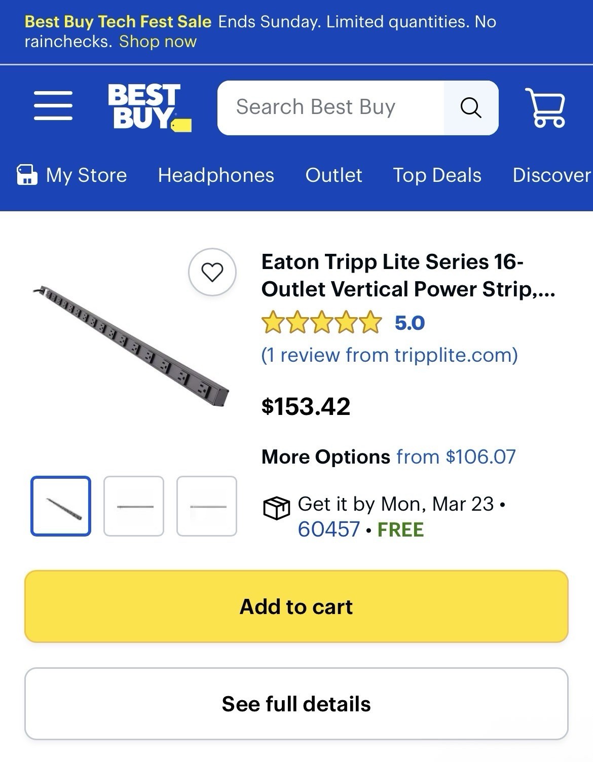 TRIPP LITE 15-Amp Vertical Power Strip (16-outlet) PS4816