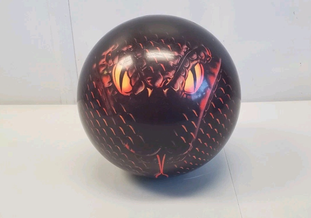 BRUNSWICK Viz-A-Ball Bowling Ball Snake Viper Reptile 10 lb Oliver Paas Drilled