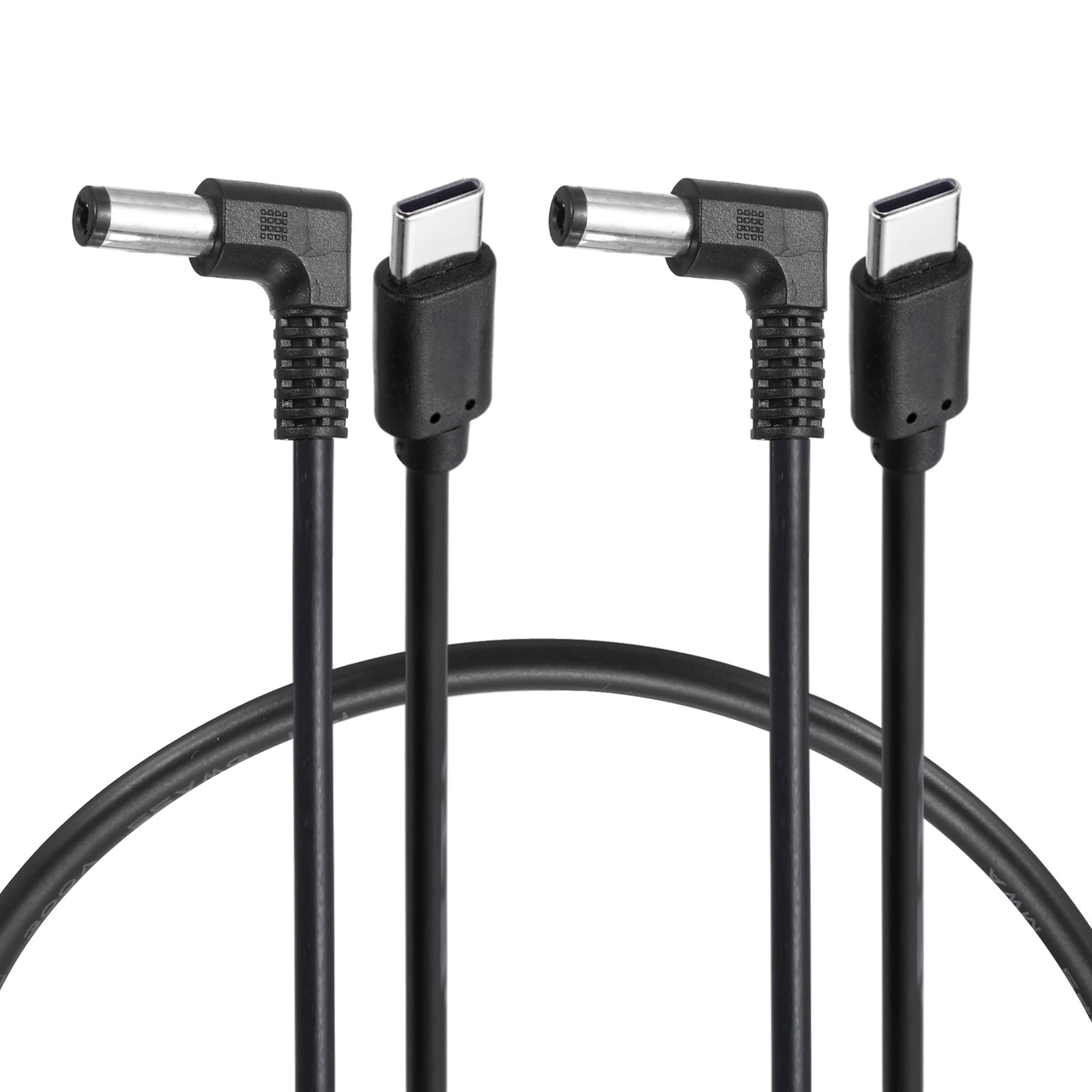 2Pcs 36W PD Trigger Cable 12V 3A 5.5x2.1mm Type-C Right Angle Power Cord 0.4m