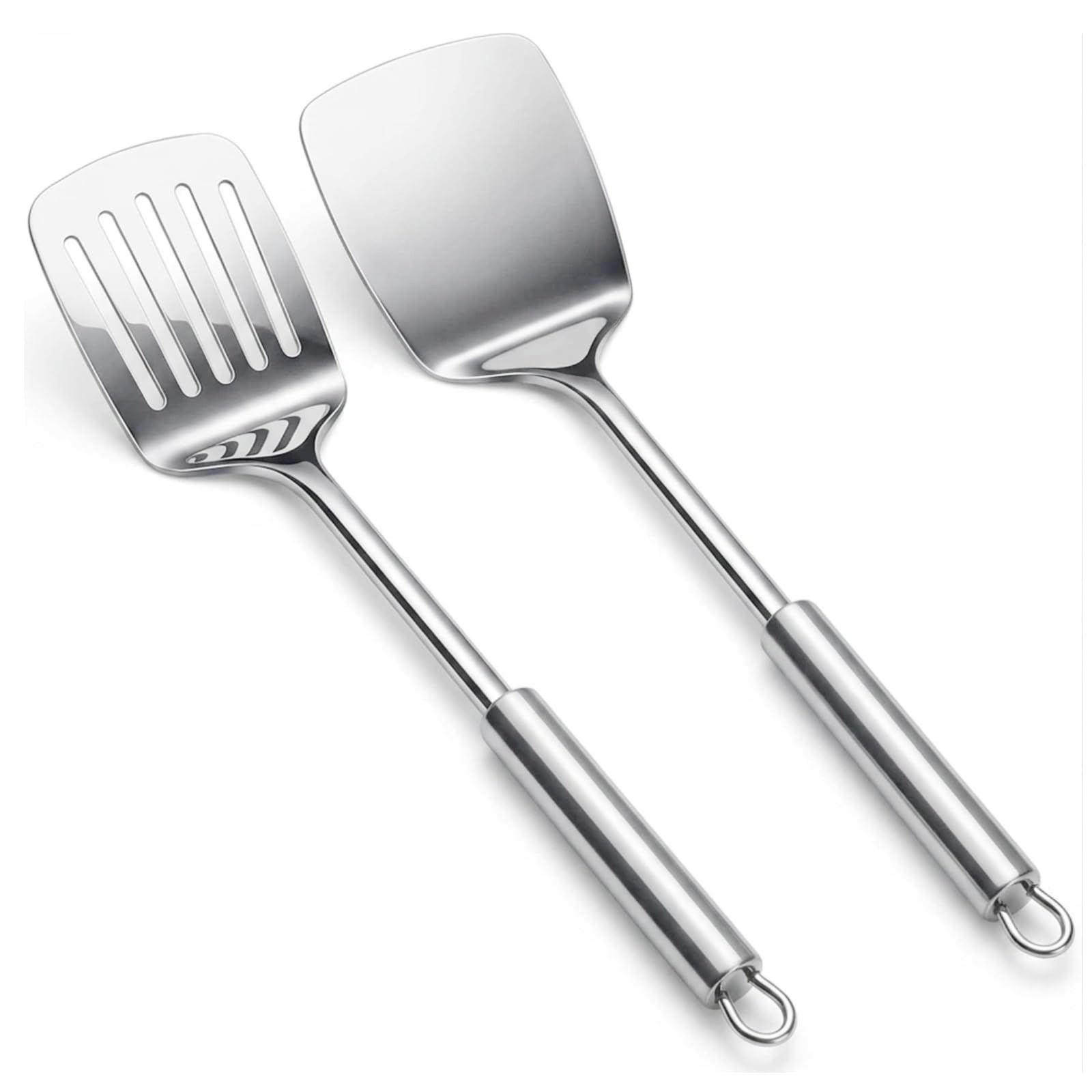 Silver Spatula Set – 13.5" Professional Stainless Steel Spatulas