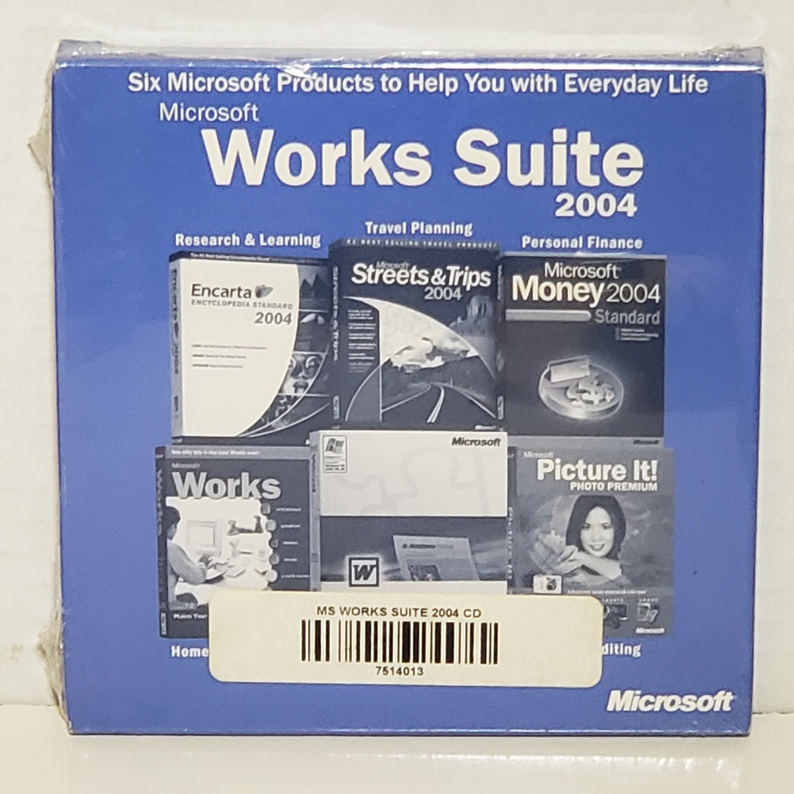 Microsoft Works Suite 2004 Software PC CD Software w/ Product Key and Code New