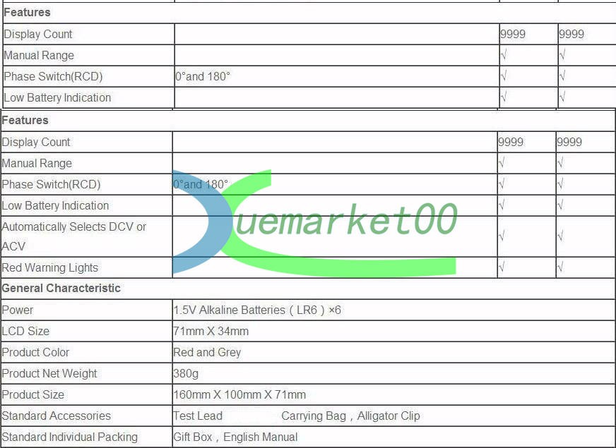 UNI-T UT526 Electrical Insulation Tester1000V 500MΩ RCD Test Continuity VAC/DC