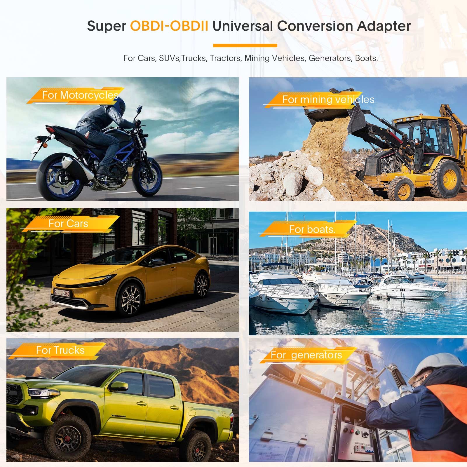 2023 Godiag GT108 Full Version Super OBDI-OBDII Universal Conversion Adapter