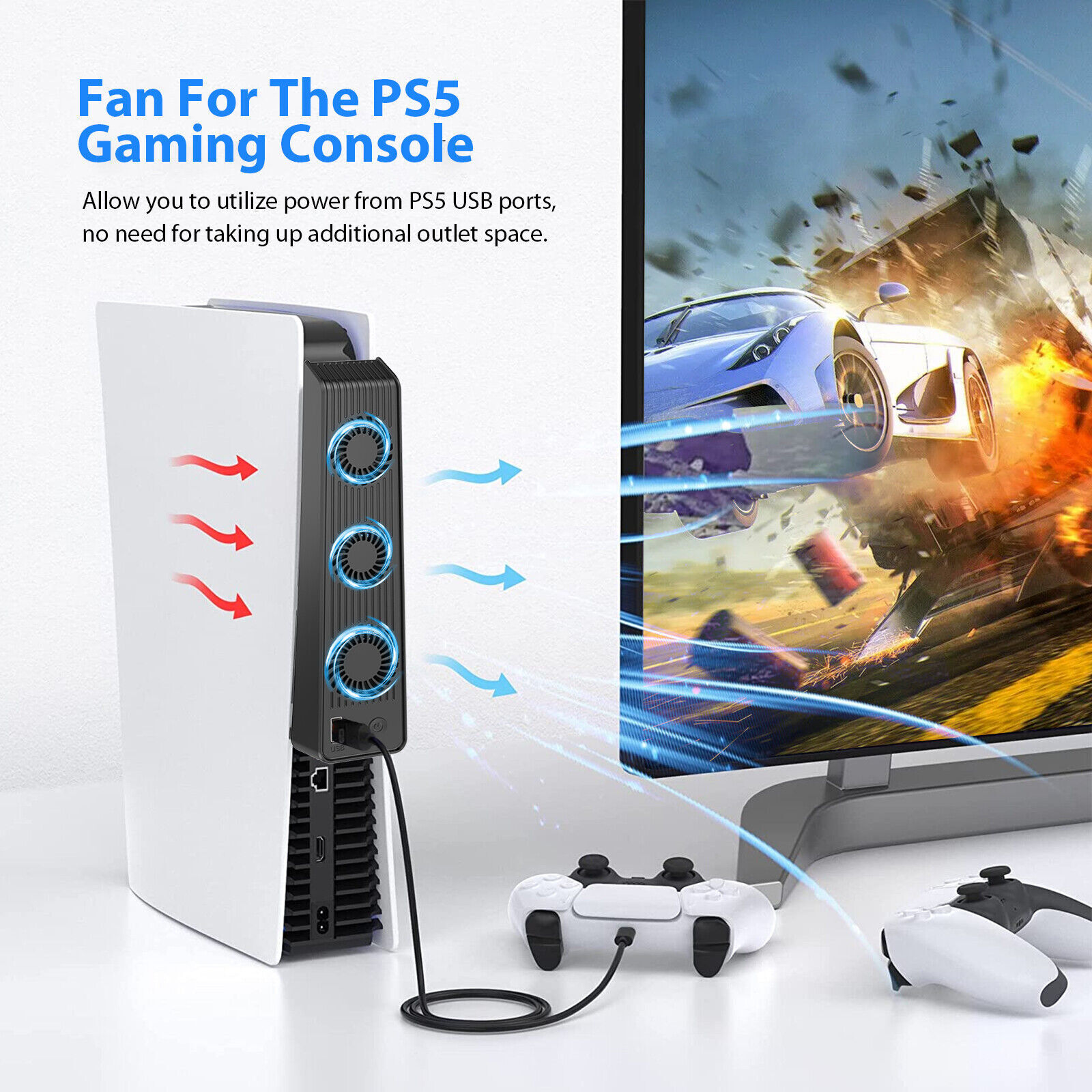 Compatibility With Console For PS5 PlayStation 5 Cooling Fan Assured